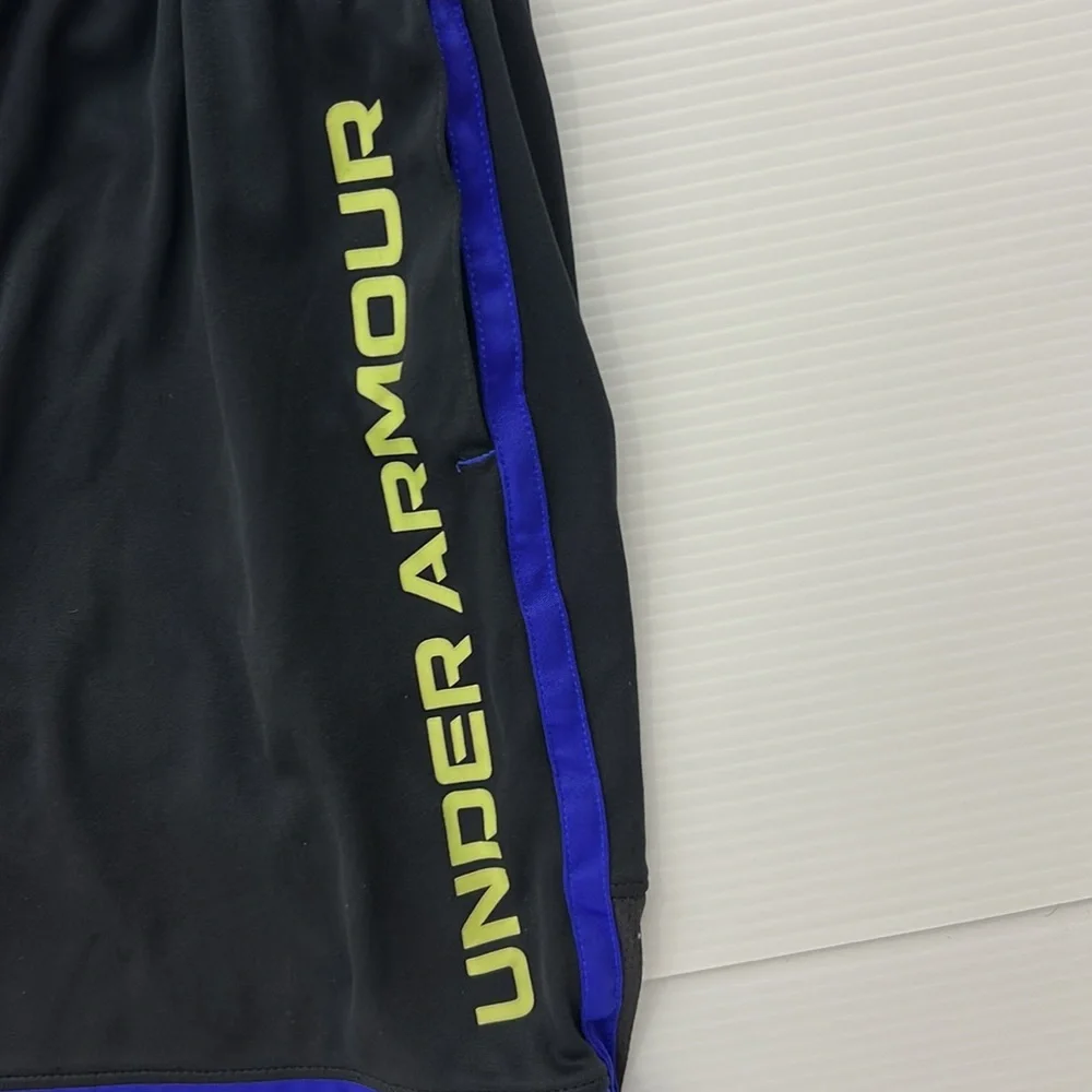 487.‎ Under Armour Kids Black and Purple Athletic Shorts (YSM)